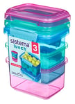 Sistema Lunch Food Storage Containers | 400 ml | Small Snack Pots | BPA-Free Plastic | Assorted Colours | Recyclable with TerraCycle® | 3 Count