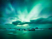 Wee Blue Coo Photo Arctic Aurora Borealis Northern Lights Wall Art Print