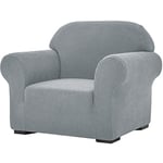 SU SUBRTEX Housse de canapé Extensible épaisse pour Salon, Protection de Meubles Douce pour Enfants/Chiens, Housse de canapé Lavable (Chaise, Gris Clair)