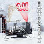 Projection Digital Alarm Clock For Bedroom Radio Alarm Clock Ceiling USB Charger
