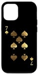 iPhone 15 7 (Seven) of Spades Poker Card Playing Card Blackjack Card Case