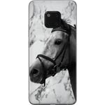 Huawei Mate 20 Pro Gennemsigtigt Telefoncover Marmor med häst
