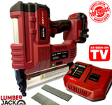 Cordless Nail Gun Stapler with 20v Lithium Ion Battery & Charger 2nd Fix Nailer
