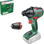 Bosch Home and Garden Cordless Drill/Driver AdvancedDrill 18 (without battery, 18 Volt System, in carton packaging), w-thout battery, New Design | Classic Green
