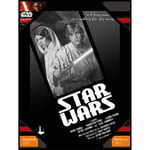 Star Wars Glass Poster - Luke Skywalker and Princess Leia in Black and White (30 x 40cm)
