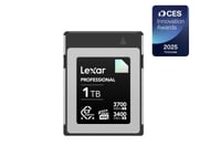 Lexar Lcxexdm001t-Rneng, 1 Tb, Cfexpress Typ B, 3770 Mb/S, 3400 Mb/S, Dustproof, Stöttålig, Temperaturbeständig, Vibrationssäker, Multifärg