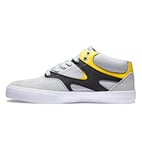 DC Shoes Homme Kalis Vulc Mid Basket, Grey/Black/Yellow, 39 EU