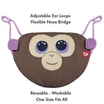 TY Beanie Boo Chidrens Face Mask - Coconut the Brown Monkey