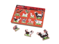 Melissa & Doug Sound Puzzle - Farm Animals, 8 styck, Djurliv, 2 År