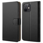 HOOMIL iPhone 12 Mini Wallet Case, iPhone 12 Mini Phone Case, Premium Leather Flip Phone Case for Apple iPhone 12 Mini Cover - Black