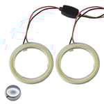 2st/ set Cob Led Angel Eyes Bil Fordon Ringar Head Light Bulb Lampa White 80 mm