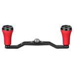 Gomexus 95mm Carbon Swept Handle with 20mm TPE Knob 7x4mm - Red & Black