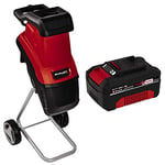 Einhell GC-KS 2540 Electric Garden Shredder | Reversible Steel Blades & Power X-Change 18V, 4.0Ah Lithium-Ion Battery Universally Compatible With All PXC Power Tools And Garden Machines