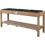 Table à sable et eau en bois brun foncé Table d'activité avec 3 récipients et une étagère 124 x 50 cm - Marron - AXI