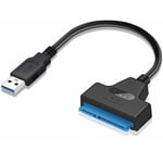 Câble adaptateur USB vers SATA pour disques SSD / HDD 2,5 ', convertisseur externe SATA vers USB 3.0 et câble, convertisseur USB 3.0-SATA III (câble