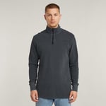 Overdyed Half Zip Tweeter - Dark blue - Men
