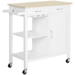 Kitchen Storage Trolley Cart Cupboard Rolling Wheels Shelves Rail