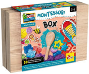 Lisciani - Montessori - Boite de Travail en Bois - Jeux Educatifs - 50 Activités - Laboratoire - Expériences Sensorielles - Matériels - Pour Enfants de 3 à 6 ans
