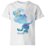 T-Shirt Enfant Disney Silhouette Princesse Ariel La Petite Sirène - Blanc - 7-8 ans
