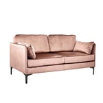 Roma Soffa med ben i svart (flera färger) - Rosa