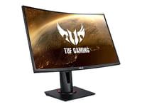 ASUS TUF Gaming VG27VQ - Écran LED - jeux - incurvé - 27" - 1920 x 1080 Full HD (1080p) @ 165 Hz - VA - 400 cd/m² - 3000:1 - HDR10 - 1 ms - HDMI, DVI-D, DisplayPort - haut-parleurs - noir