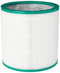 Paxanpax Air Purifier Fan 360° Evo Glass HEPA Filter for Dyson TP00, TP03, AM11, TP02 Pure Cool Link Tower Series, Green & White, 19 x 19 x 19 cm