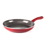 GreenChef Diamond Healthy Ceramic Non-Stick 28 cm Frying Pan Skillet, PFAS-Free, Egg Pan, PFAS-Free, Induction Suitable, Oven Safe up to 160˚C, Red