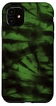 Coque pour iPhone 11 Vert et noir camouflage camouflage Tie Dye