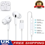 USB C Type C Headphones In Ear Earphones MIC For Apple iPhone 15 Pro Max 15 Plus