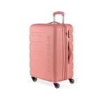 SwissGear 7366 Hardside Expandable Luggage with Spinner Wheels, Coral Almond, Checked-Medium 23-Inch, 7366 Hardside Expandable Luggage with Spinner Wheels