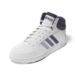 adidas Women's Hoops 3.0 Mid Shoes Sneakers, Cloud White/Silver Dawn/Silver Violet, 4 UK