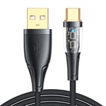 Joyroom USB-A til USB-C-kabel 3A, 1,2m - Svart