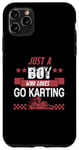 Coque pour iPhone 11 Pro Max Juste un garçon qui aime le karting - Go Kart Racing Driver