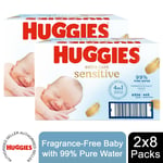 Huggies Pure Extra Care Fragrance-Free Baby Wipes with 99% Pure Water