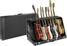 Stagg Universal Multi Guitar Stand, Portable, Transportable Briefcase Style, Suitable for 8 Electric Guitars or 4 Acoustics