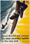 3W6 Vintage 1940's WW2 Britain War Against Japan British World War 2 WWII Poster - A2+ (610 x 432mm) 24" x 17"