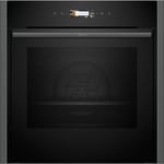 Neff B54CR71G0B N70 Slide and Hide Built-In Electric Single Oven Graphite Grey