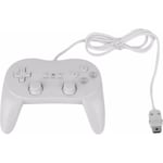 Manette contrôleur Classic Pro pour Nintendo Wii, Wii U - 1,20 m – Blanc