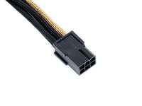 Silverstone 6-pin PCIe to 6-pin PCIe Cable 25 cm - Black / Gold :: SST-PP07-IDE6