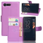 Sony Xperia X Compact PU Wallet Case Purple