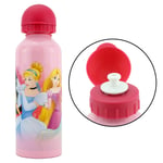SRV Hub® 500ml Water Bottle for Kids Made With Aluminium 1pcs With Painted Disney Princess Pink Disney Character Suitable For Boys and Girls 3+ Years