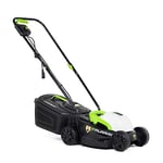Murray Corded Electric Lawnmower 2-in-1 - Compact Lawn Mower 1200W/32cm with Grass Box 27L for Small Lawns - Ergonomic Soft Grip for Easy Grass Cutting, Overload Protection