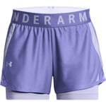 Under Armour Play Up 2in1 Treningsshorts Dame - Blå - str. 2XL
