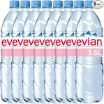 Evian 1.5L Water Bottle Pack of 8