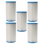 vhbw 5x Cartouches filtrantes remplacement pour Intex filtre type A pour piscine, pompe de filtration - Filtre à eau, blanc / bleu