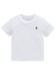 Ralph Lauren Baby Boys Classic Short Sleeve T-shirt - White, White, Size 3 Months