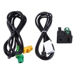 Car USB AUX Switch Socket Wire Harness Cable Adapter For 3 5 Series E87 E90✈
