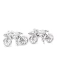 Manschettknappar cykel silver