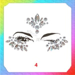 Bohemia Tribal Style 3d Crystal Sticker Face And Eye Jewels