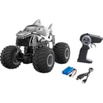 Revell Control 24553 24453 Remote Monster Truck Big Shark 2.0" with Precise 2.4 GHz Control, 1:16 Scale, 32.5cm in Length, Grey